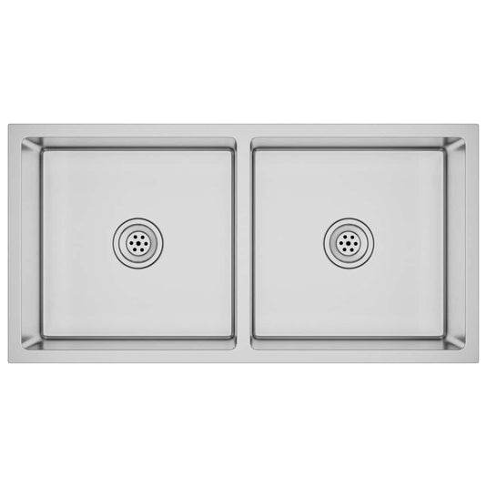 Vidaxl gootsteen handgemaakt roestvrij staal