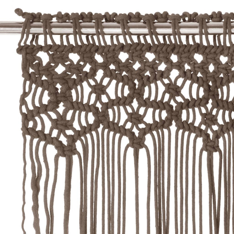 Load image into Gallery viewer, Vidaxl gordijn macramé 140x240 cm katoen taupe
