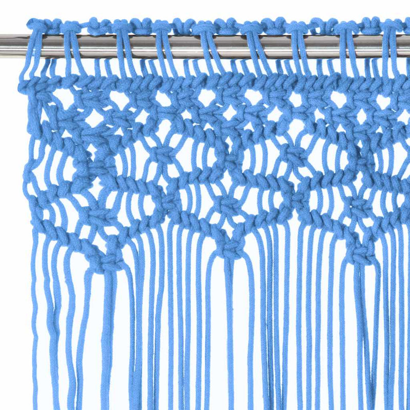 Load image into Gallery viewer, Vidaxl gordijn macramé 140x240 cm katoen blauw
