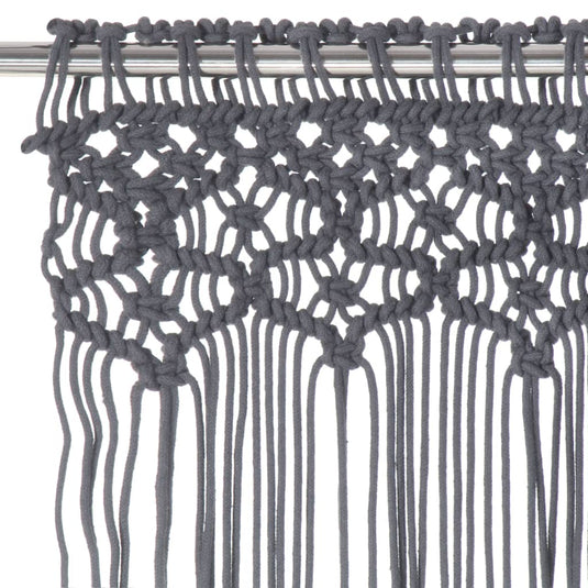 Vidaxl gordijn macramé 140x240 cm katoen antraciet