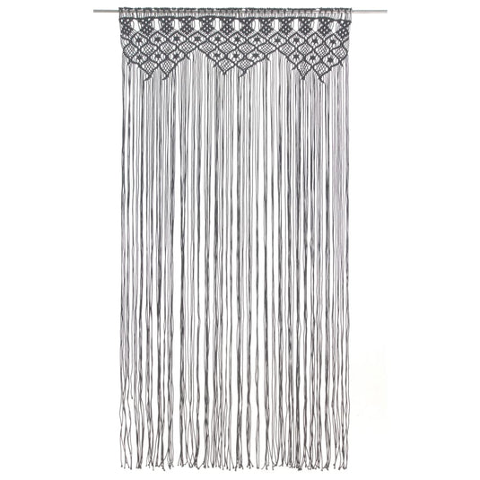 Vidaxl gordijn macramé 140x240 cm katoen antraciet