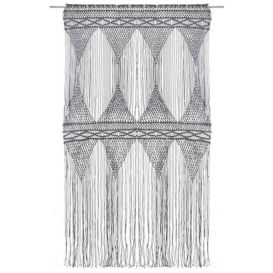 Vidaxl gordijn macramé 140x240 cm katoen antraciet