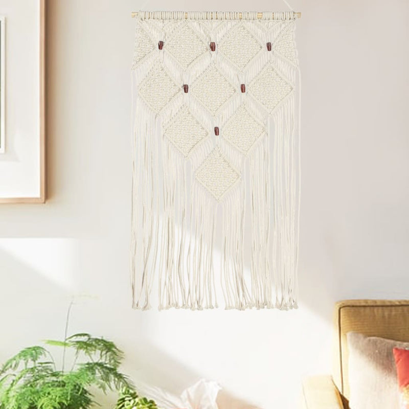 Load image into Gallery viewer, Vidaxl wandhanger macramé 40x80 cm katoen
