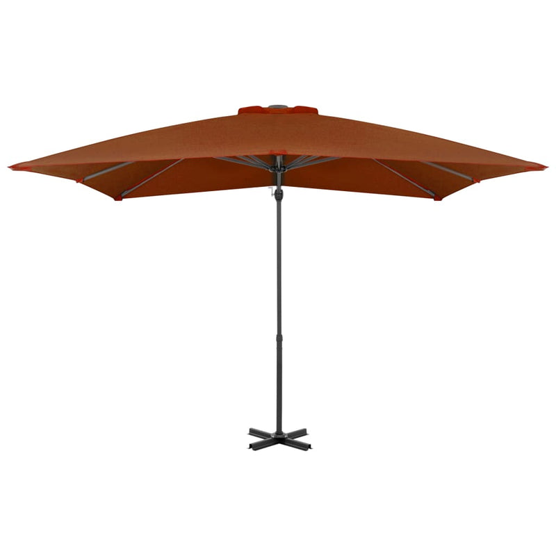 Load image into Gallery viewer, Vidaxl zweefparasol met aluminium paal 250x250 cm terracottakleurig
