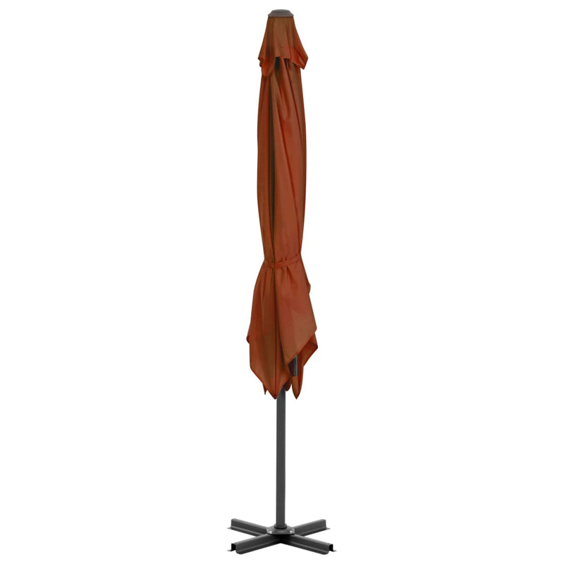 Load image into Gallery viewer, Vidaxl zweefparasol met aluminium paal 250x250 cm terracottakleurig
