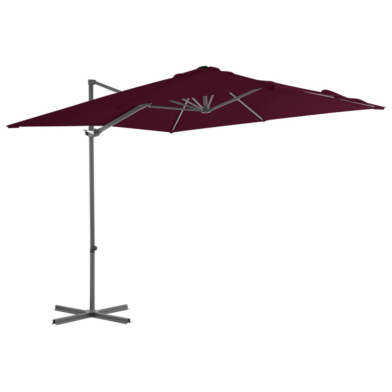 Load image into Gallery viewer, Vidaxl zweefparasol met stalen paal 250x250 cm bordeauxrood
