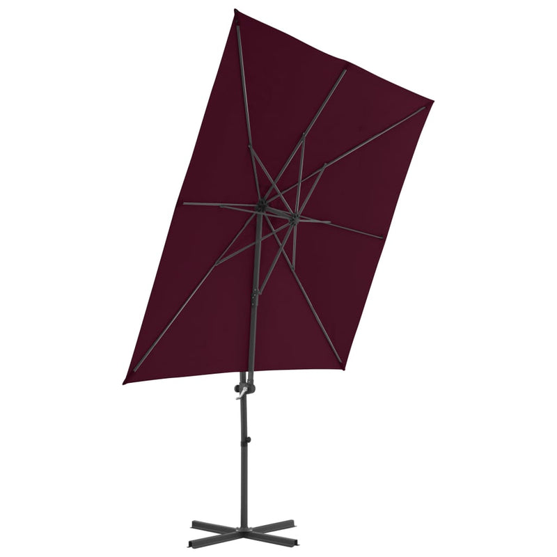 Load image into Gallery viewer, Vidaxl zweefparasol met stalen paal 250x250 cm bordeauxrood
