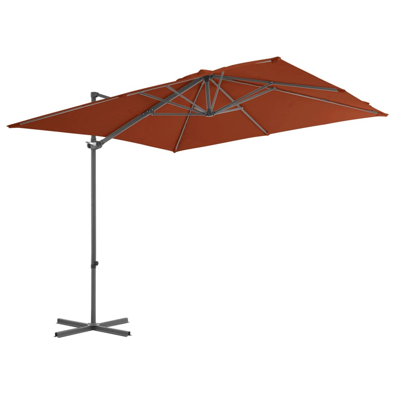 Load image into Gallery viewer, Vidaxl zweefparasol met stalen paal 250x250 cm terracottakleurig
