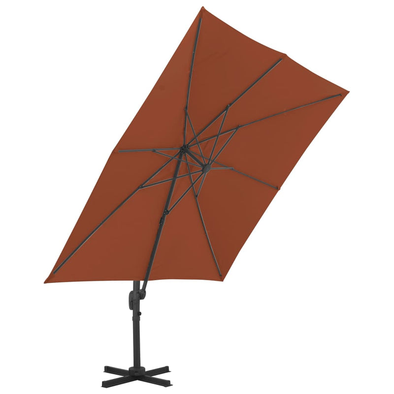 Load image into Gallery viewer, Vidaxl zweefparasol met aluminium paal 400x300 cm terracottakleurig
