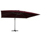 Vidaxl zweefparasol met led-verlichting 400x300 cm bordeauxrood