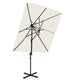 Vidaxl zweefparasol met dubbel dak 250x250 cm zandkleurig