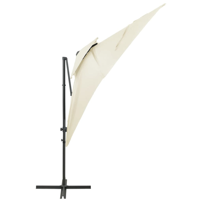 Load image into Gallery viewer, Vidaxl zweefparasol met dubbel dak 250x250 cm zandkleurig

