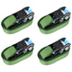 Vidaxl spanbanden 4 st 800 dan 6 m groen