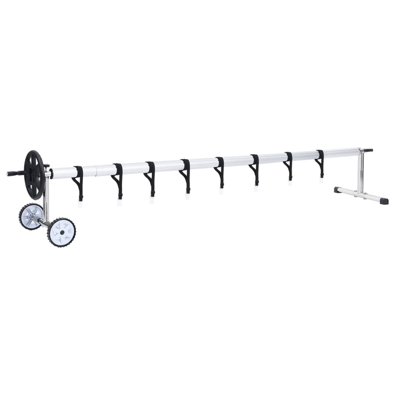 Load image into Gallery viewer, Vidaxl zwembadhoesroller met roestvrijstalen frame
