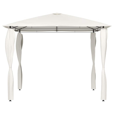Vidaxl prieel met paalhoezen 160 g m² 3x3x2,6 m crèmekleurig