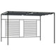 VidaXL Prieel met uittrekbaar dak 180 g m² 4x3x2,3 m antracietkleurig