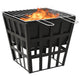 Vidaxl vuurplaats en barbecue 2-in-1 34x34x48 cm staal