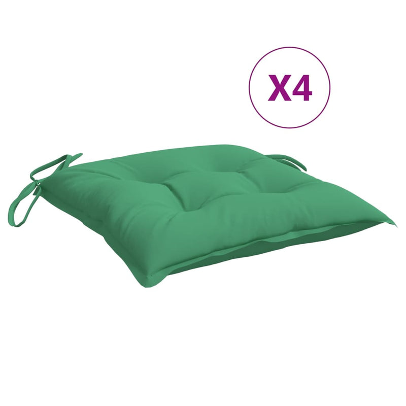 Load image into Gallery viewer, Vidaxl stoelkussens 4 st 40x40x7 cm oxford stof groen
