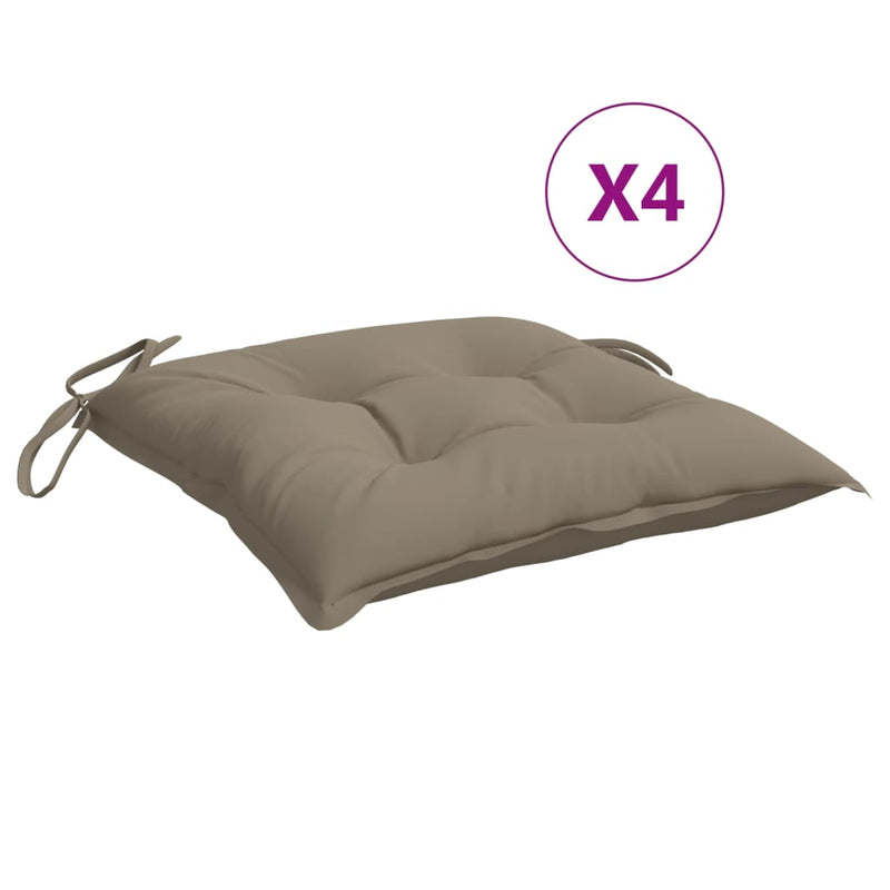 Load image into Gallery viewer, Vidaxl stoelkussens 4 st 40x40x7 cm oxford stof taupe
