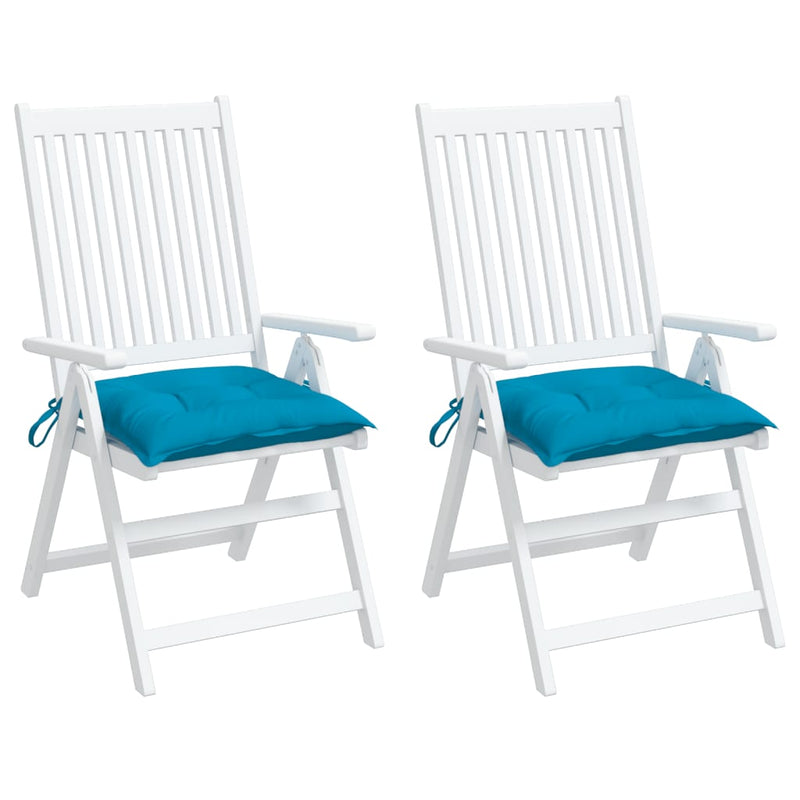 Load image into Gallery viewer, VidaXL Stoelkussens 2 st 50x50x7 cm oxford stof lichtblauw
