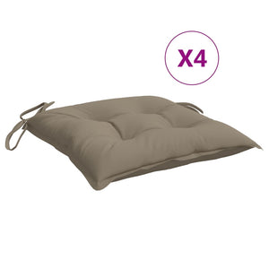 Vidaxl stoelkussens 4 st 50x50x7 cm oxford stof taupe