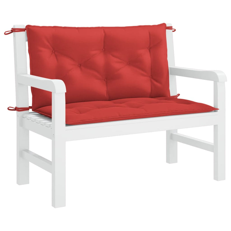 Load image into Gallery viewer, VidaXL Tuinbankkussen 100x(50+50)x7 cm oxford stof rood
