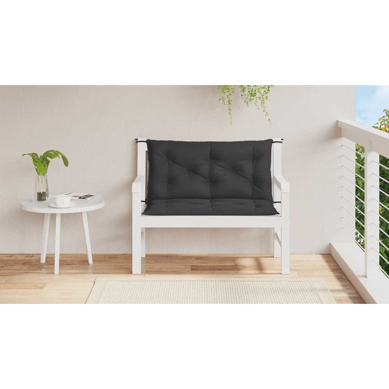 Load image into Gallery viewer, Vidaxl tuinbankkussen 100x(50+50)x7 cm oxford stof zwart
