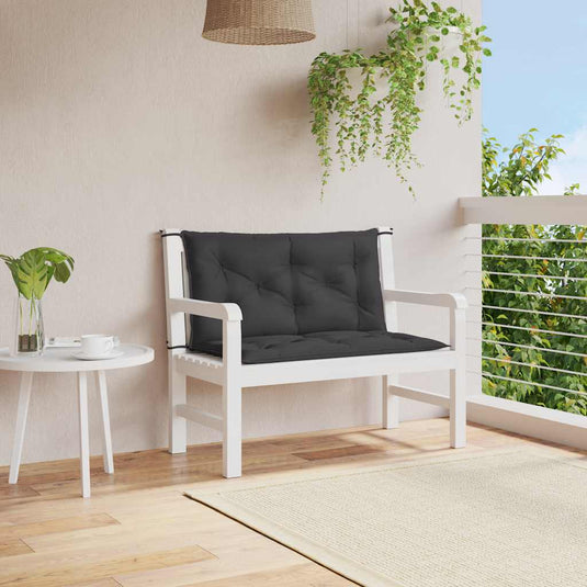 Vidaxl tuinbankkussen 100x(50+50)x7 cm oxford stof zwart