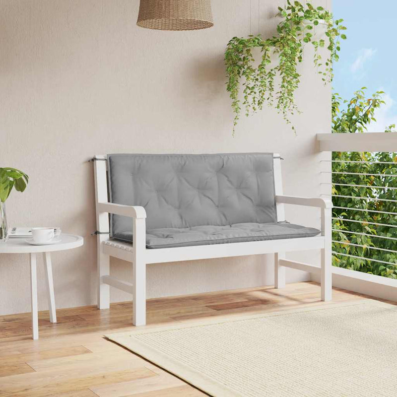 Load image into Gallery viewer, Vidaxl tuinbankkussen 120x(50+50)x7 cm oxford stof grijs
