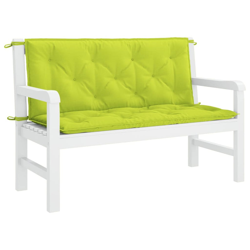 Load image into Gallery viewer, Vidaxl tuinbankkussen 120x(50+50)x7 cm oxford stof felgroen

