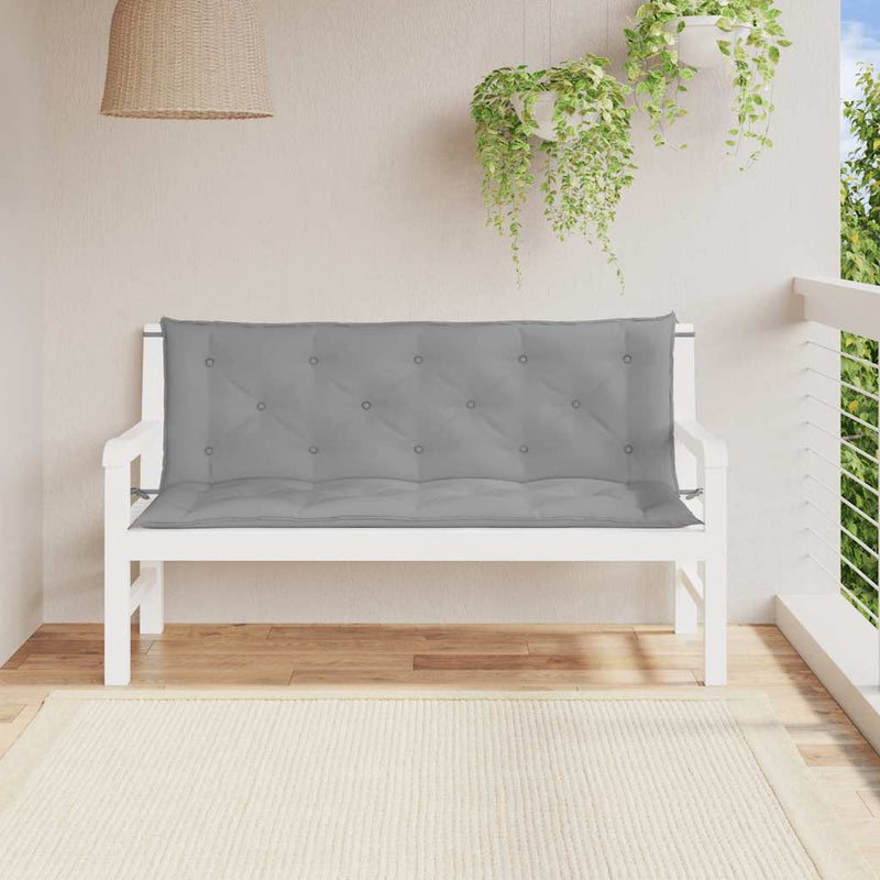 Load image into Gallery viewer, Vidaxl tuinbankkussen 150x(50+50)x7 cm oxford stof grijs
