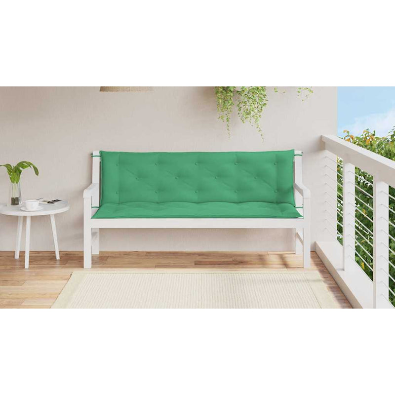 Afbeelding laden in galerijviewer, Vidaxl tuinbankkussen 150x(50+50)x7 cm oxford stof groen

