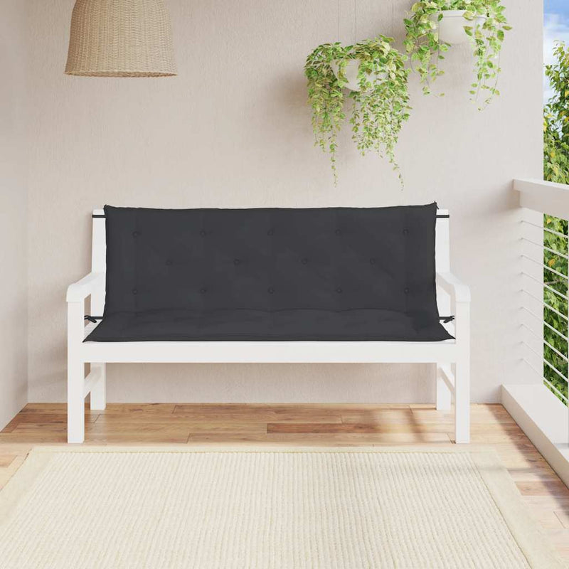 Load image into Gallery viewer, Vidaxl tuinbankkussen 150x(50+50)x7 cm oxford stof zwart
