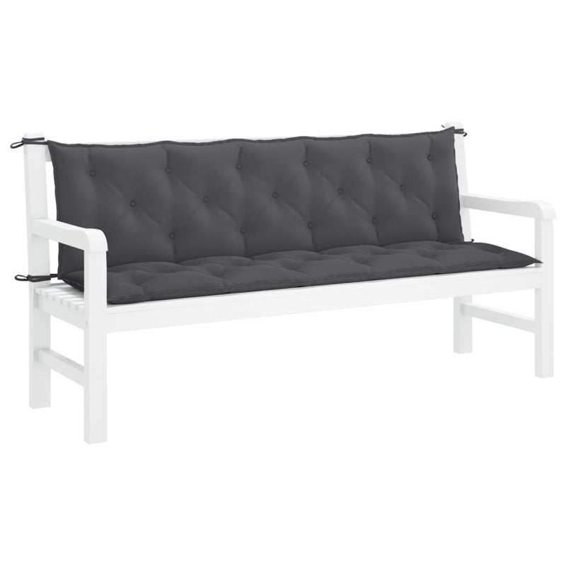 Load image into Gallery viewer, Vidaxl tuinbankkussen 180x(50+50)x7 cm oxford stof antracietkleurig
