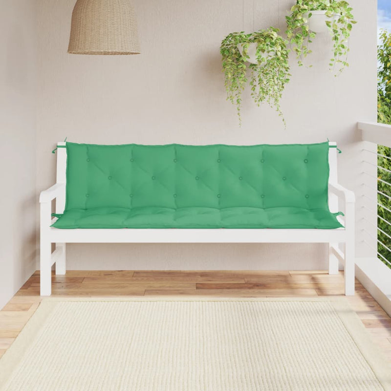 Load image into Gallery viewer, Vidaxl tuinbankkussen 180x(50+50)x7 cm oxford stof groen
