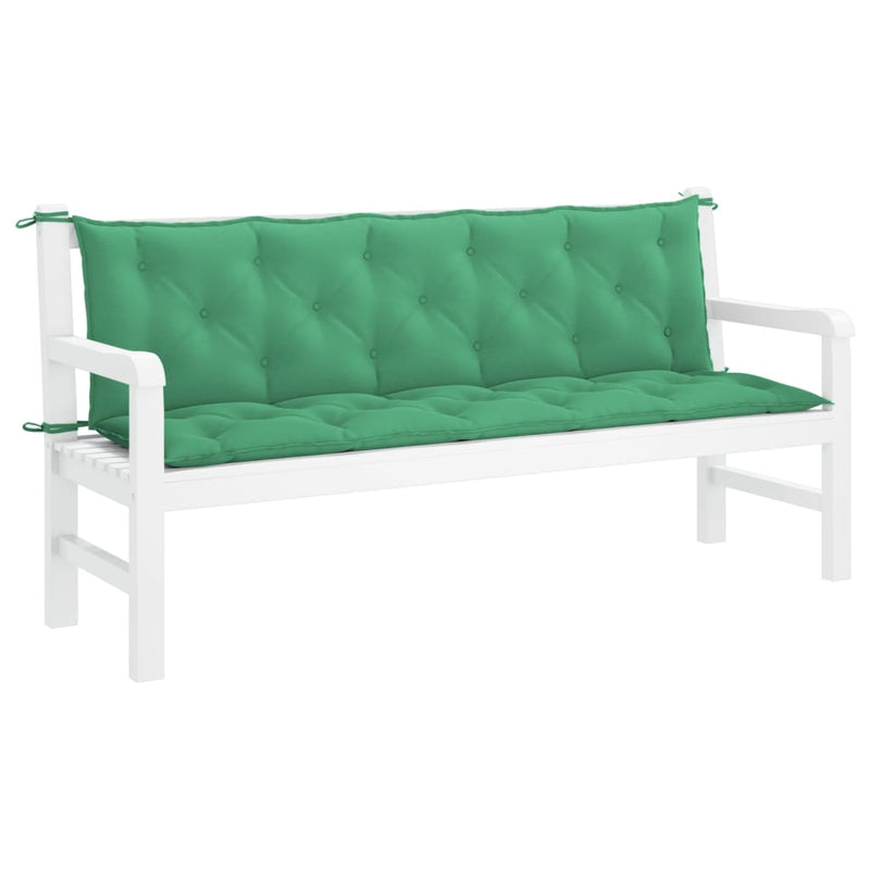 Load image into Gallery viewer, Vidaxl tuinbankkussen 180x(50+50)x7 cm oxford stof groen
