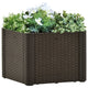 VidaXL Plantenbak hoog met zelfbewateringssysteem 43x43x33 cm mokka