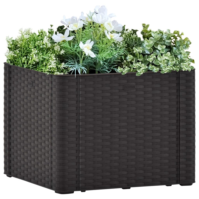 Load image into Gallery viewer, Vidaxl plantenbak hoog met zelfbewateringssysteem 43x43x33cm antraciet

