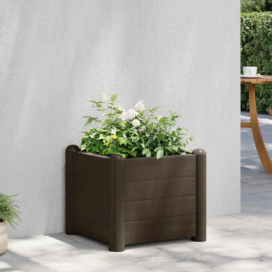 Vidaxl plantenbak verhoogd 43x43x35 cm pp mokka
