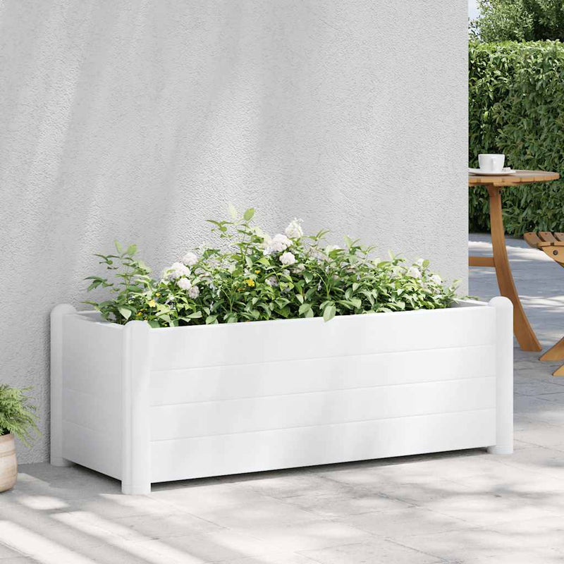 Load image into Gallery viewer, Vidaxl plantenbak verhoogd 100x43x35 cm pp wit
