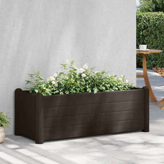 Vidaxl plantenbak verhoogd 100x43x35 cm pp mokka