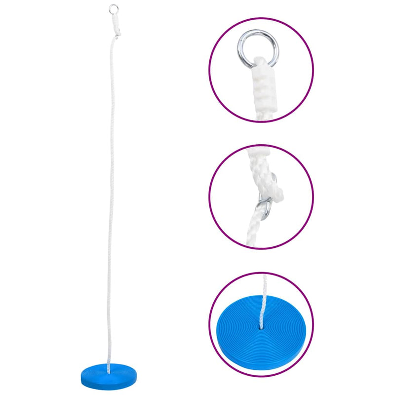 Load image into Gallery viewer, Vidaxl schotelschommel 200cm blauw
