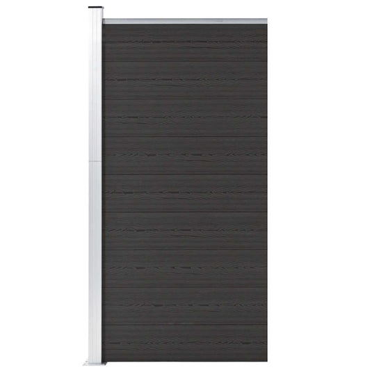 Vidaxl schuttingpaneel 95x186 cm hkc zwart