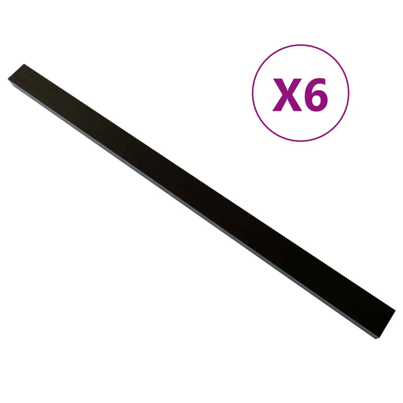 Load image into Gallery viewer, VidaXL Onderligger 6 st 170x8,5x4,5 cm HKC zwart
