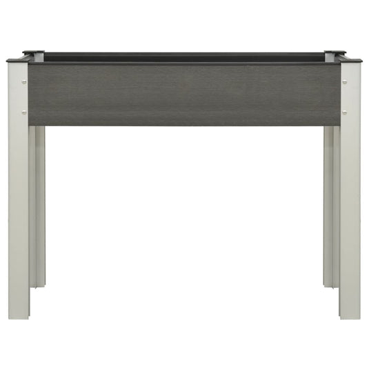 Vidaxl plantenbak verhoogd 100x40x75 cm hkc grijs