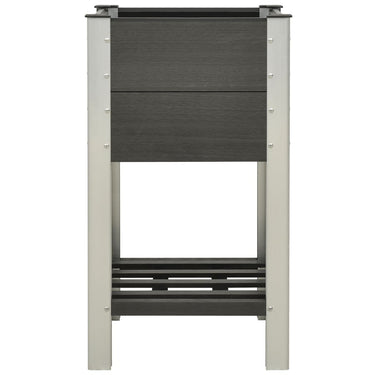 Vidaxl plantenbak verhoogd met schap 50x50x90 cm hkc grijs