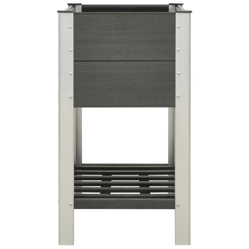 Load image into Gallery viewer, Vidaxl plantenbak verhoogd met schap 75x50x90 cm hkc grijs
