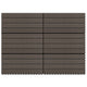 Vidaxl terrastegels 6 st 60x30 cm 1,08 m² hkc donkerbruin