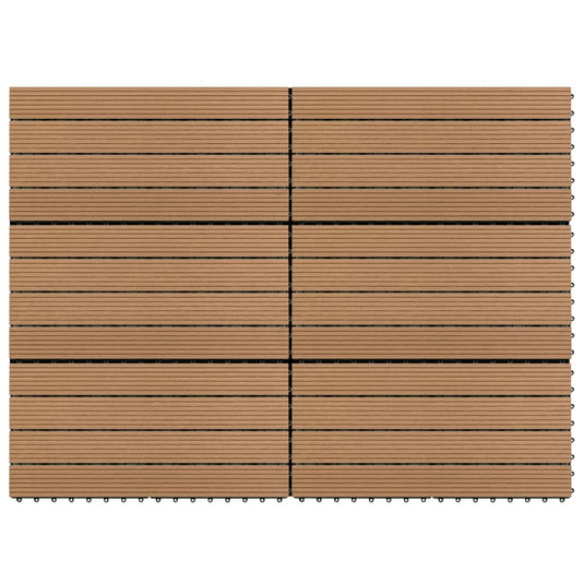 Vidaxl terrastegels 6 st 60x30 cm 1,08 m² hkc bruin