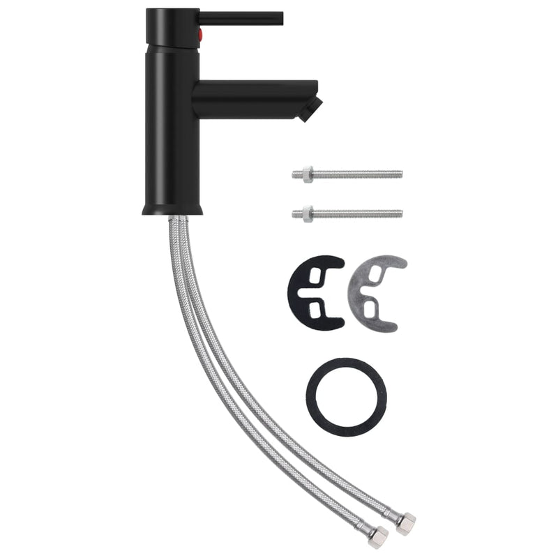 Load image into Gallery viewer, Vidaxl wastafelkraan 130x176 mm zwart
